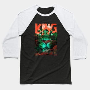 Lion In The Wild King Of The Jungle Baseball T-Shirt